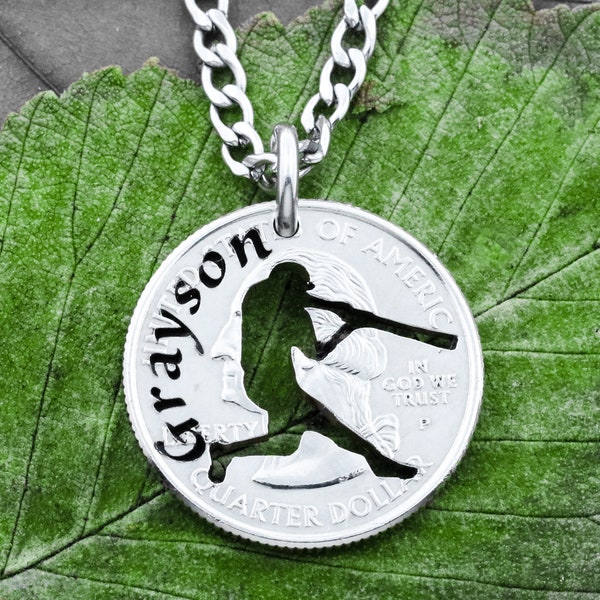 Baseball Bunter Design with Custom Engraved Name, Sports Jewelry, Hand Cut Coin