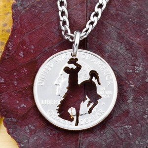 Collana uomo su cavallo in controtendenza, regalo occidentale, regali per uomini, moneta tagliata a mano