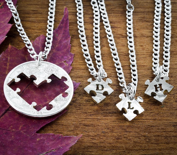 4 amigos Collares de piezas de rompecabezas con - España