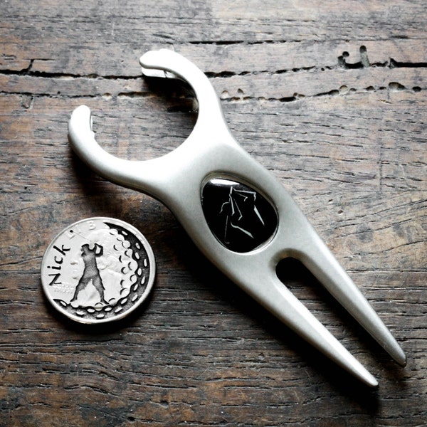 Engraved Name and Golfer, Golf Ball Marker and Divot Tool, Golf Gift, Engraved Quarter, Completely Customizable