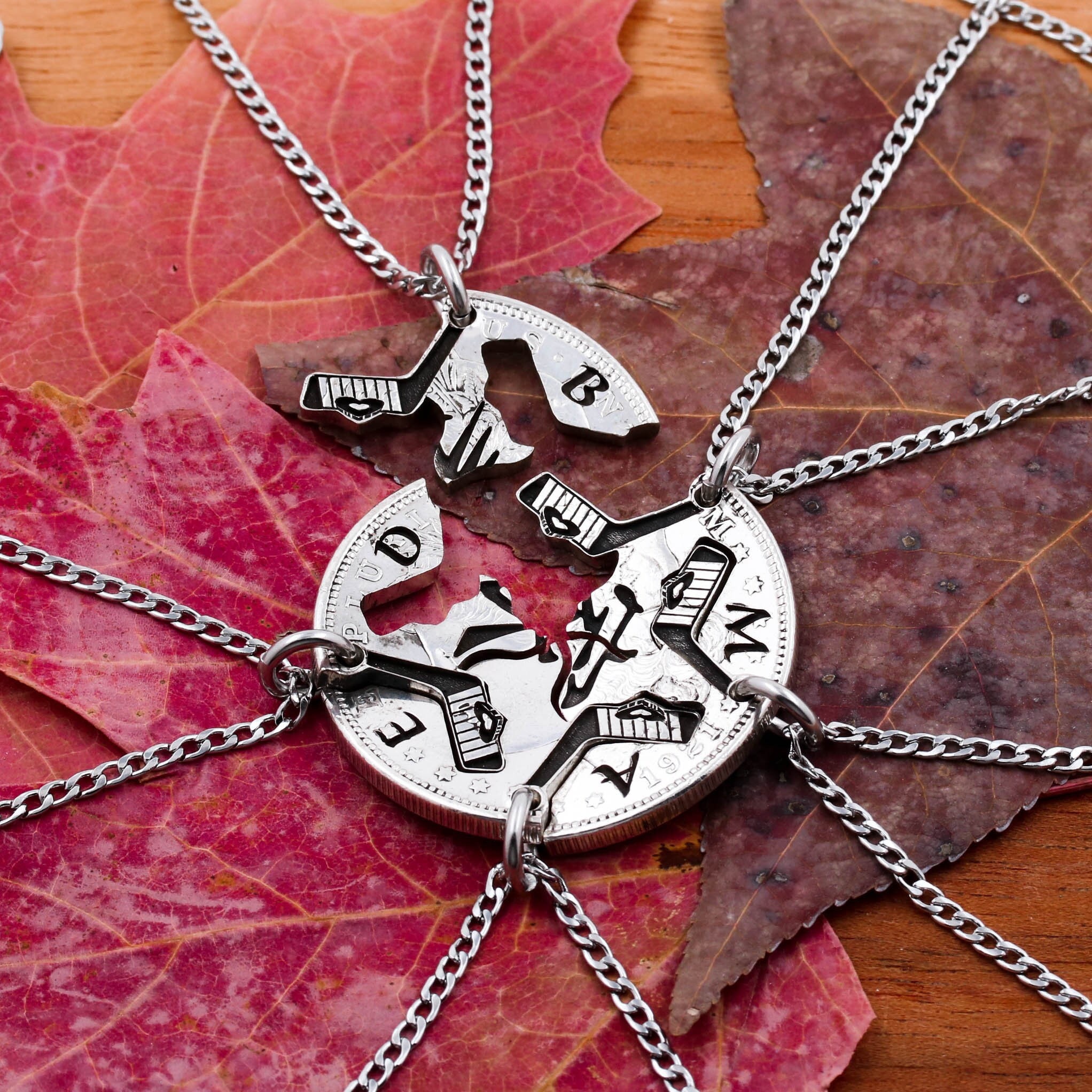4 Piece Best Friend Necklaces Keychains Friendship Pendant Charm Necklace |  eBay