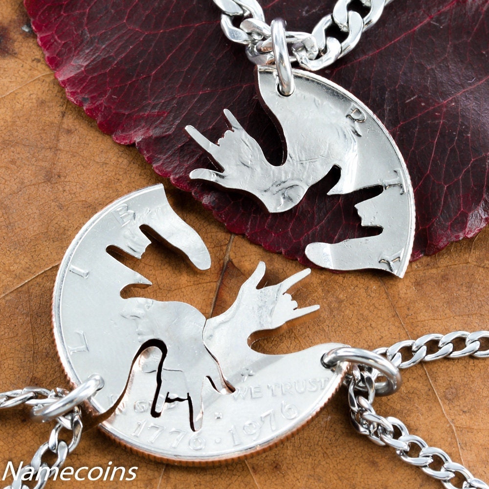 Matching Necklaces for 3 Friends 3 BFF Necklaces Three Tiny 