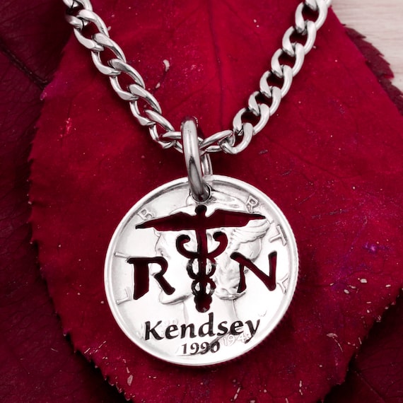 Nurse necklace cheap with name