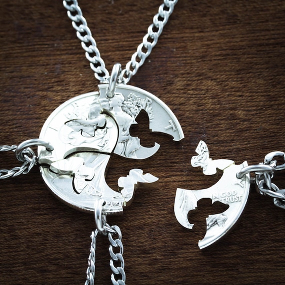 Butterfly best friend necklace discount