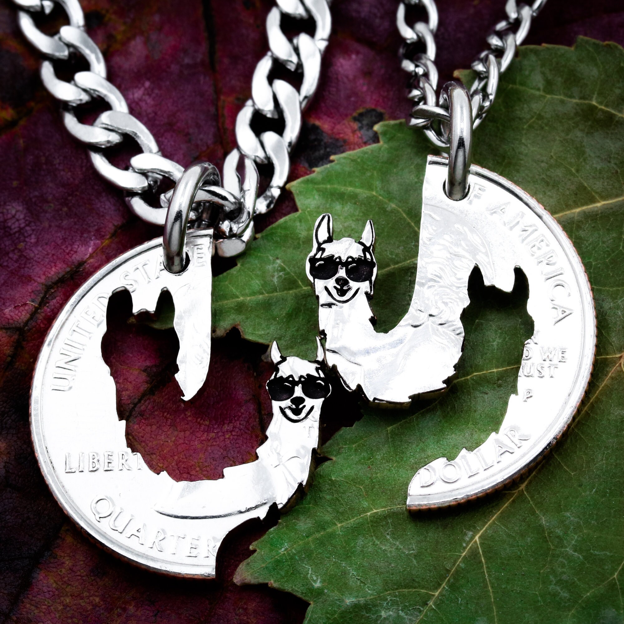 Cool Llamas Necklaces Llama BFF Gifts Friendship Jewelry