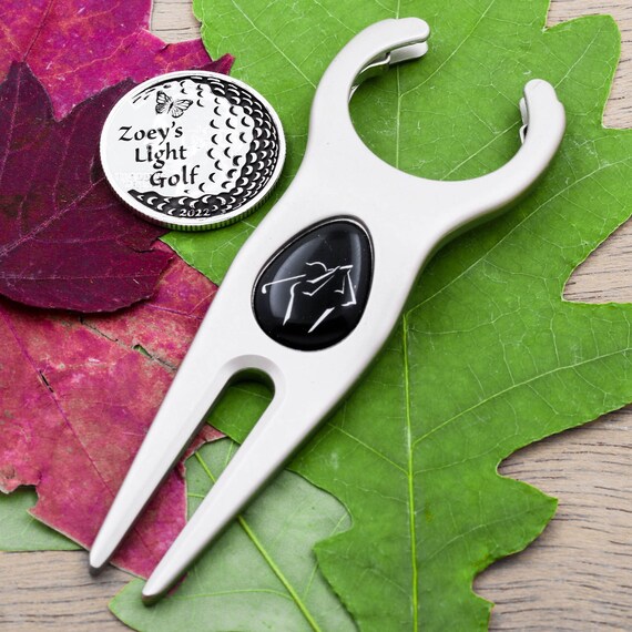 Custom Engraved Golf Ball Marker Names and Butterfly on Back Etsy