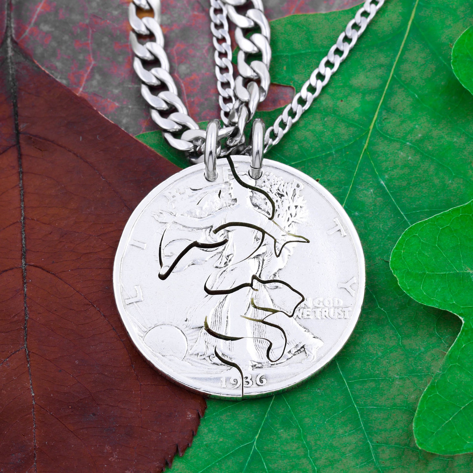 Dolphin and Panther Necklaces Interlocking Relationship Set Etsy