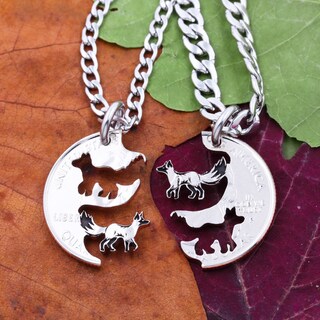 Collana In Argento 925 Con Ciondolo Volpe E Luna – Regalo Per Donna In Confezione Regalo