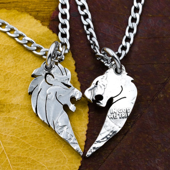 Lion Mini Dog Tag Necklace  Fine jewelry solid silver gold-finish necklaces  bracelets earrings