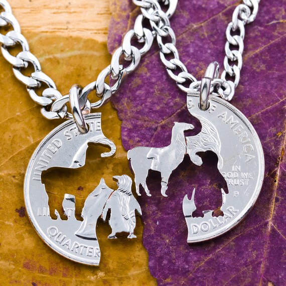 Llama and Penguin Best Friends Necklaces BFF Gift Friendship