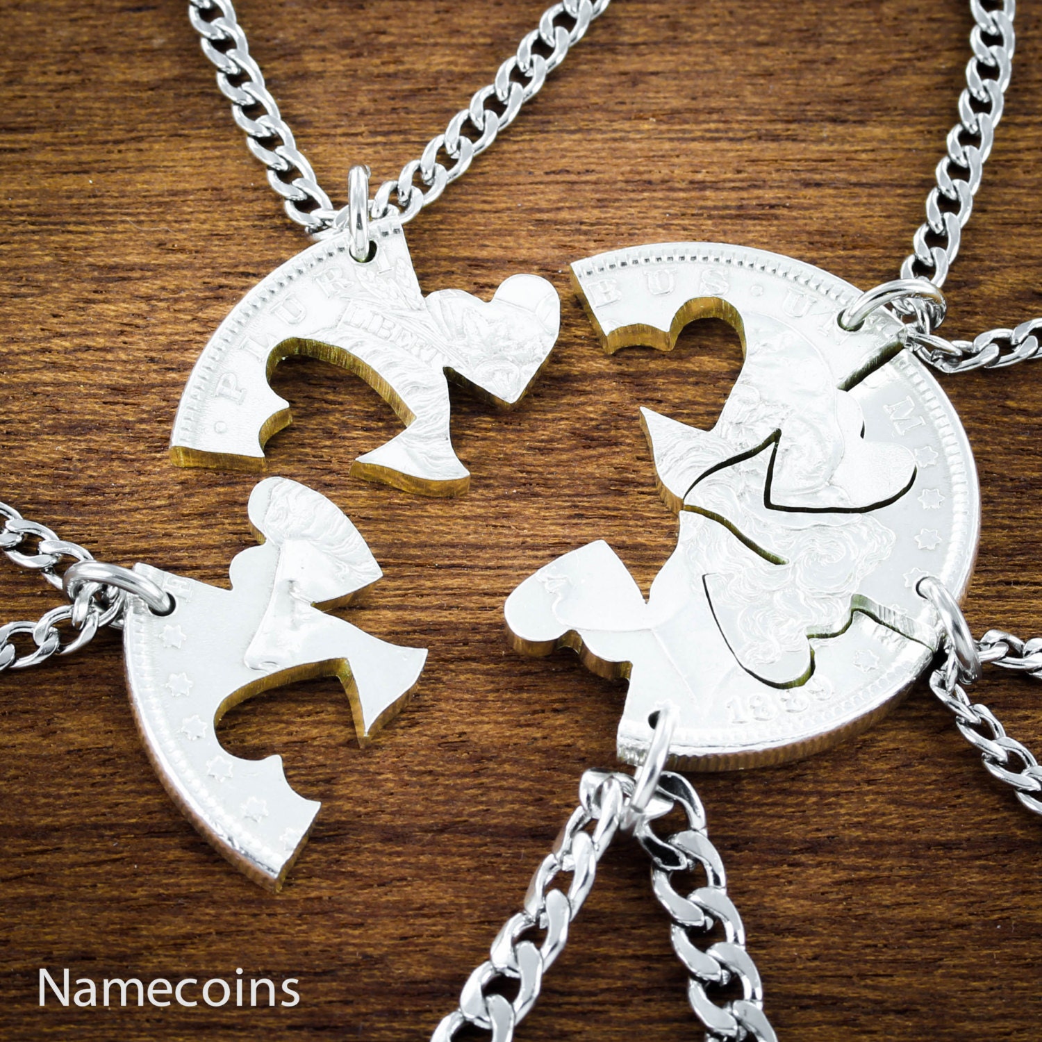 5 piece family necklace deals