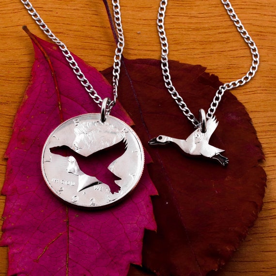 Inside and Outside Goose Necklaces Couples or BFF Bird Jewelry