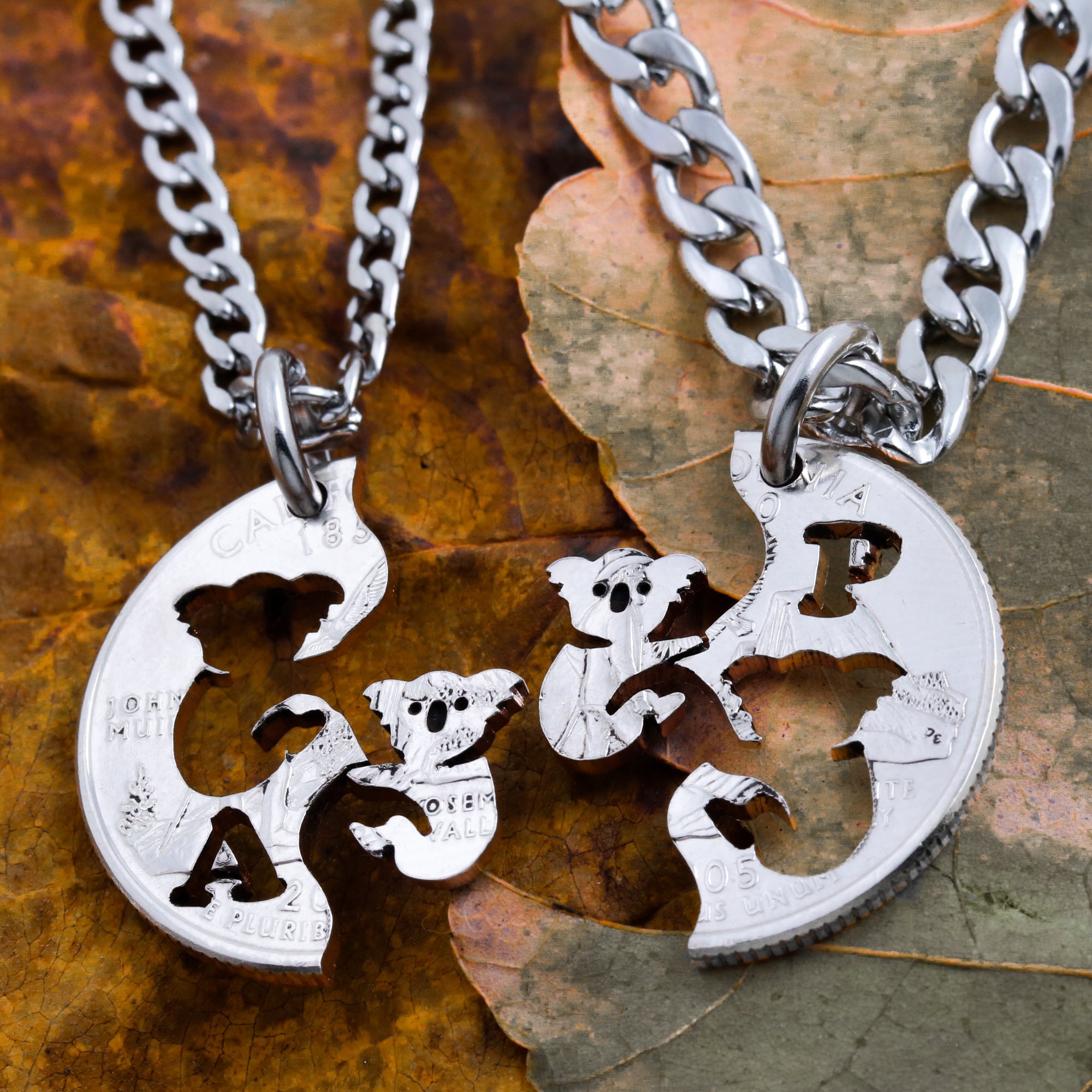 Koala Bear Necklaces With Initials BFF 