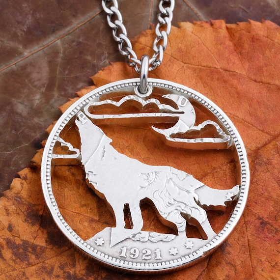 Native american wolf necklace online