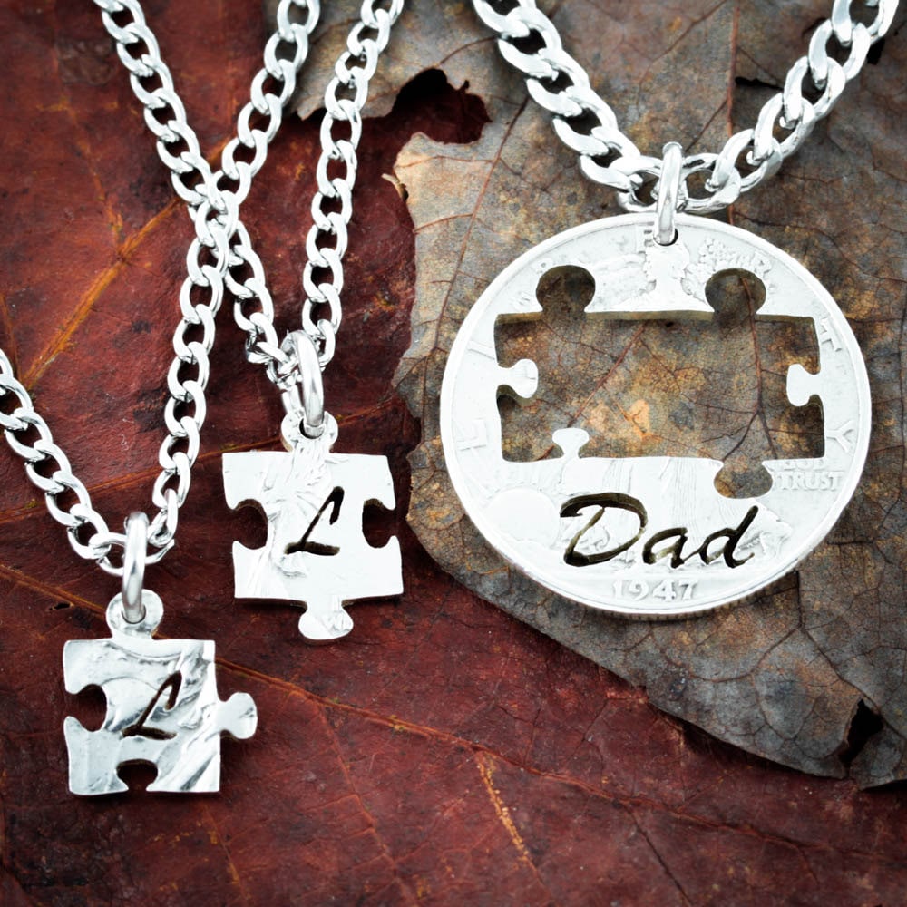 Father and son necklace hotsell set