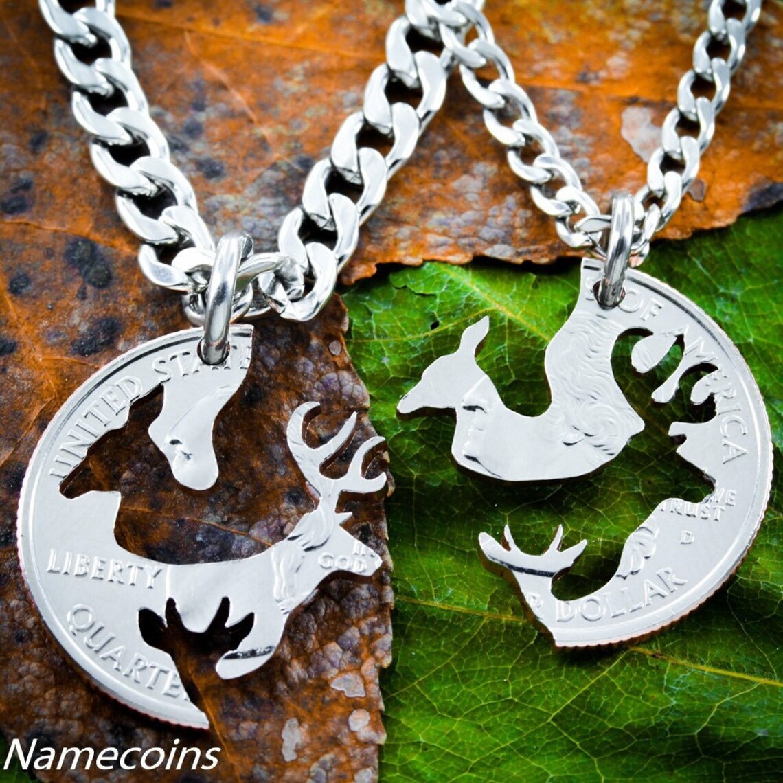 Hunting Necklaces for Parents Buck and Doe With Child With Etsy