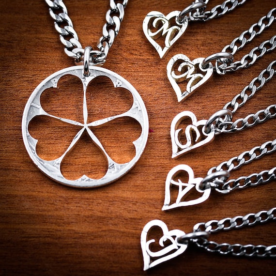 Personalized Best Friend Gifts - Gifts for BFF - Best Friend Necklace -  Custom Gifts for Friends - Friendship Necklace - Sterling Silver Clover