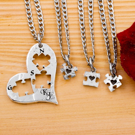 Heart puzzle piece necklace discount
