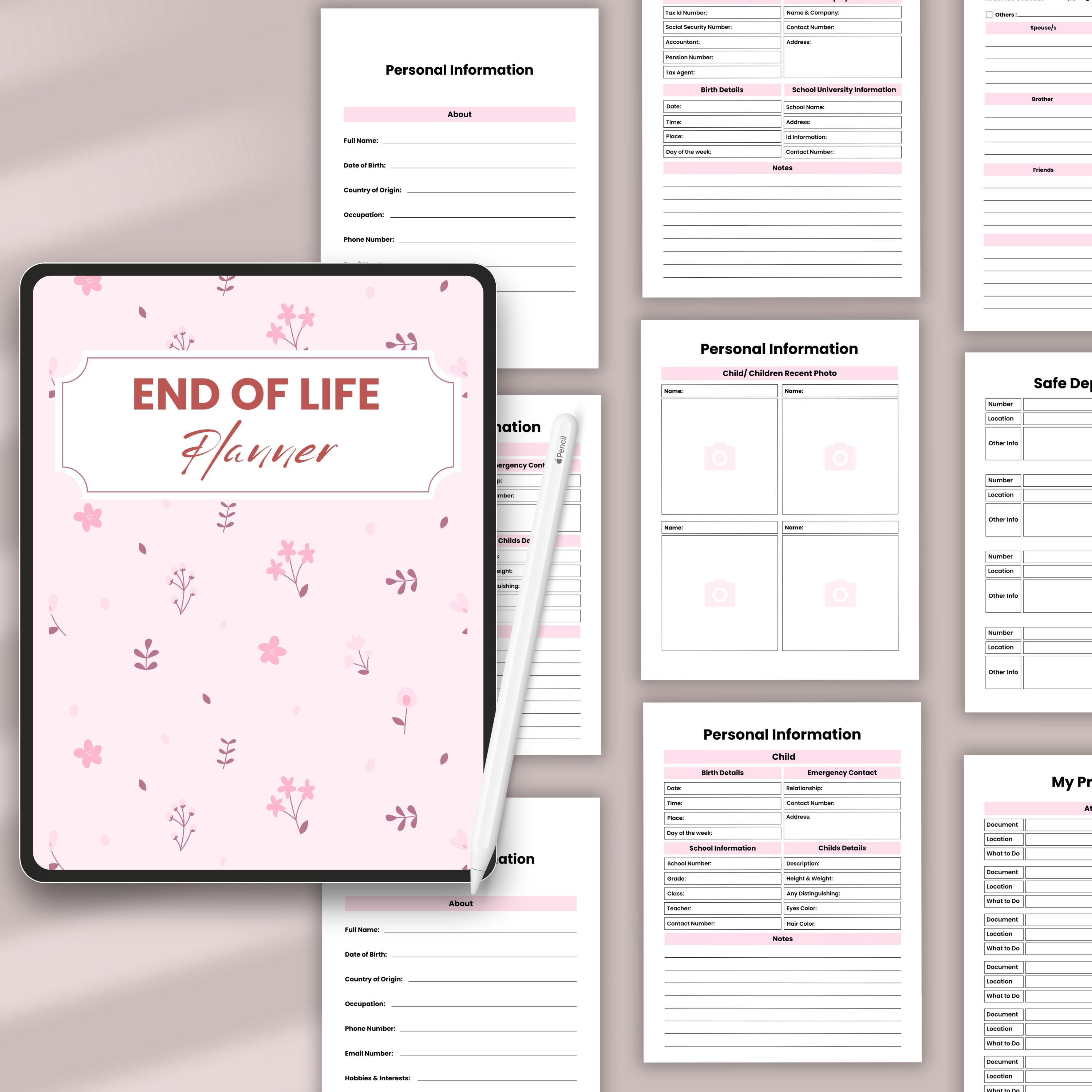 End of Life Planner Printable | Final Wishes Planner | Estate Planning ...