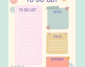 Liste de tâches quotidiennes du TDAH imprimable | Liste des tâches neurodivergentes | Liste de contrôle sans culpabilité pastel | Téléchargement instantané