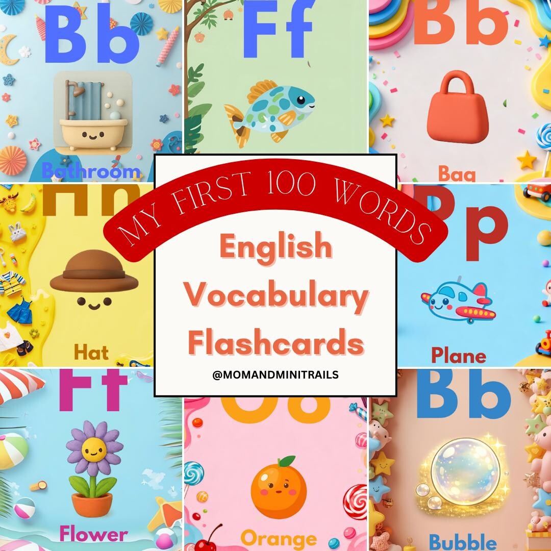 My First 100 Words Flashcards – English Vocabulary, Preschool Learning ...