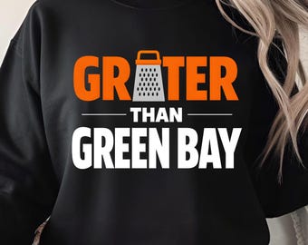 Grater Than Green Bay Greater Cheese Rasp PNG: grappige Wisconsin Football Rivalry Art fan png Cheese Humor (digitale download)