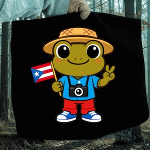 Funny Coqui Frog Puerto Rico Flag Taino Boricua PNG: Island Pride Art Kids png Caribbean Culture (Digital Download)