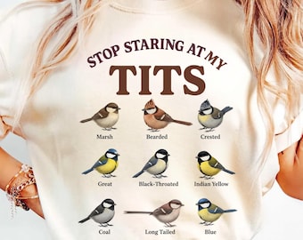 Stop met staren naar mijn tieten Meme Bird: grappige dierenhumor (digitale download)