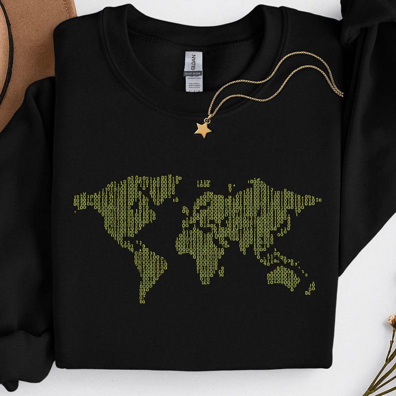 Binary World Computer Coding Programmer PNG: Binary Code Tech Art Programmer png Digitale codering (digitale download) afbeelding 3