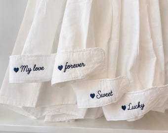 Camisas personalizadas para damas de honor, camisa de vestir con puños bordados a medida, regalos para la fiesta de bodas, regalo para hermanas, camisa de algodón con monograma y nombre.