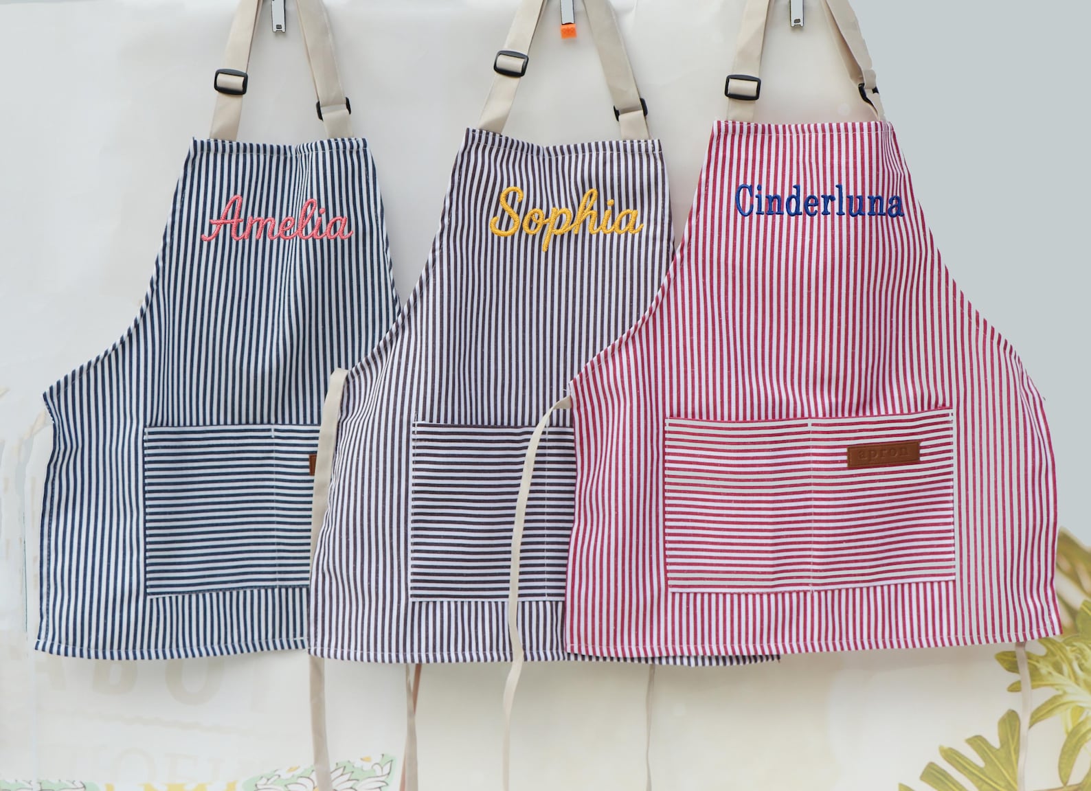 Personalized Apron for Kids, Custom Toddler Apron Embroidered Name ...