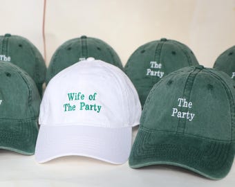 Gorras de béisbol bordadas para despedida de soltera, sombreros bordados personalizados para despedida de soltera: regalo para fiesta de compromiso.