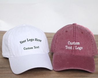 Personalized Text Hat, Custom Logo Embroidered Hat, Retro Baseball Hat, Vintage Style Trucker Hat,Custom Dad Cap, Unisex Baseball Hat