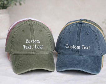 Custom Embroidered Baseball Hat, Personalized Name Hat, Dad Hat Gift