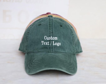 Custom Text Embroidered Hat, Your Text Here, Cool Quote Cap, Vintage Baseball Hat, Custom Trucker Hat, Personalized Gift, Custom Dad Cap