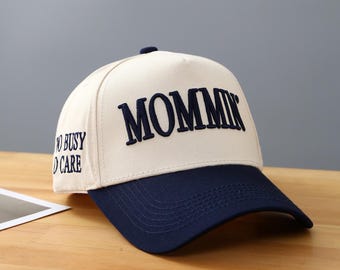 Custom Embroidered Baseball Cap: Personalized Dad Hat, Mommin' Trucker Hat, Mothers Day Gift for Mom