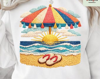 Beach Sunset PNG, Coastal Summer Graphic Tee, Cute Ocean Vacation PNG, Tropical Beach Shirt Design, Summer Vacation Shirt, Ocean Lover Gift