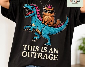 Embroidered Princess Donut & Mongo PNG, Dungeon Crawler Cat Shirt, Fantasy Book Lover Tee, Geeky Reader Gift, Funny Gamer Cat Shirt