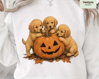 Vintage Dog Halloween PNG, Retro Spooky Season Dog Lover Design, Black Dog Pumpkin Graphic, Halloween Shirt Sublimation