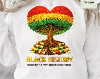 Black History Month PNG: Black History Tree African Heritage Month png Inspirational Legacy Art (Digital Download)