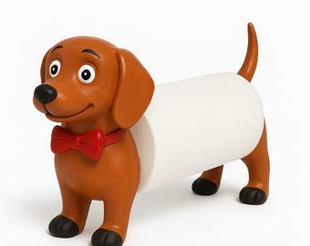 Dachshund paper towel holder, Funny dog kitchen decor, gift for dog lovers