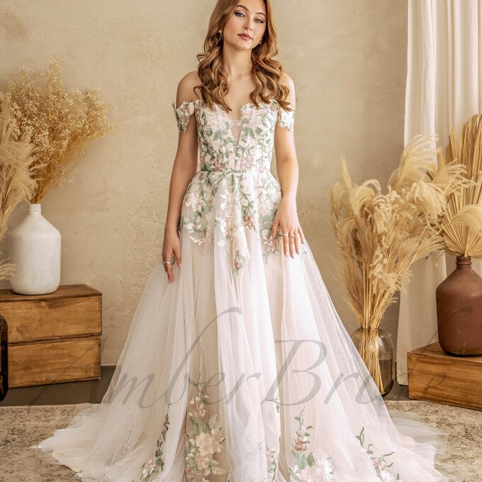 green emerald velvet dress Stella Embroidered Dress – Style Island main image 0