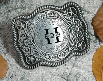 Hebillas de cinturón para hombre de estilo occidental personalizadas, hebillas de cinturón con combinación de letras personalizadas, regalos para el padrino, regalos del día de San Valentín.