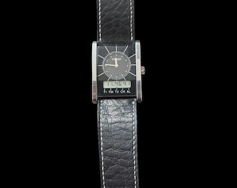 Beautiful Vintage Tissot Two Timer Digital Analog Watch,ref