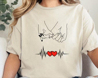 Sudadera Love Heartbeat, sudadera con capucha para el Día de San Valentín
