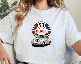 Sudadera de Herbie, sudadera con capucha de Disney, camiseta divertida, camiseta de Volkswagen, sudadera con capucha de cuello redondo