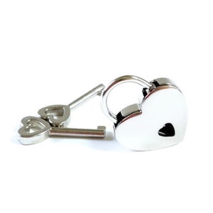 Small Heart Lock, Heart Shaped Lock, Engraved lock, BDSM Heart lock, Engraved Padlock, Heart Padlock, Engraved Heart lock, BDSM Collar Lock image 1