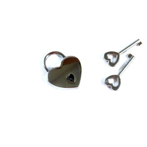 Small Heart Lock, Heart Shaped Lock, Engraved lock, BDSM Heart lock, Engraved Padlock, Heart Padlock, Engraved Heart lock, BDSM Collar Lock image 3