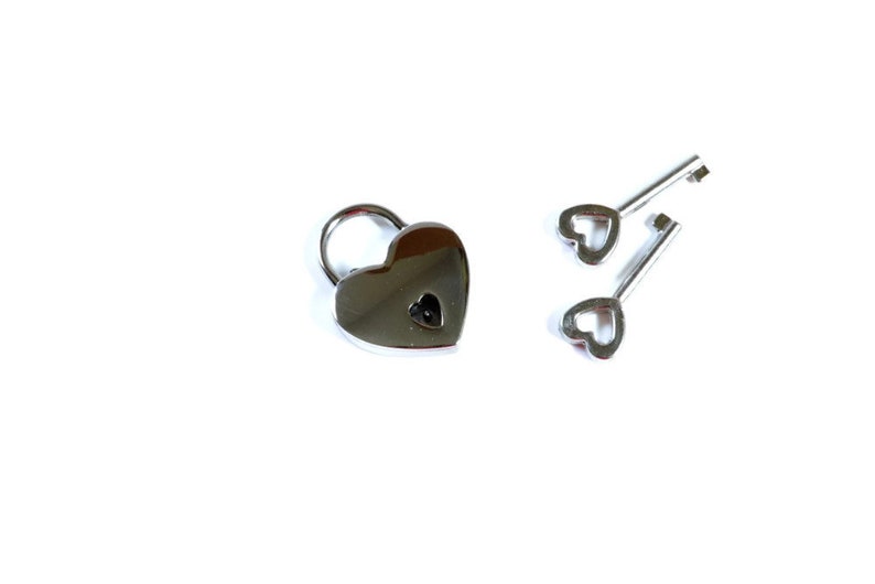 Small Heart Lock, Heart Shaped Lock, Engraved lock, BDSM Heart lock, Engraved Padlock, Heart Padlock, Engraved Heart lock, BDSM Collar Lock image 3