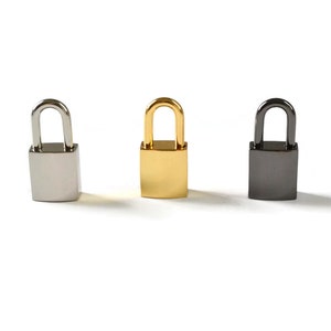 Silver Small Padlock - Submissive Collar Lock - Slave Collar Lock, Silver Lock - Collar Lock and Keys - Small Square Lock - Day Collar Lock